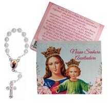 Mini Terço Dezena Nossa Senhora Auxiliadora com Cartão