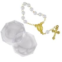 Mini Terço Dourado com Embalagem Italiana Mini Terço Dourado com Embalagem Italiana