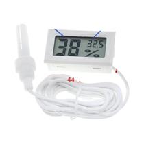 Mini termômetro digital LCD com sonda à prova d'água para freezer geladeira interna externa