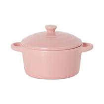 Mini Tigela De Cerâmica Com Duas Alças E Tampa, Esmaltada, Para Assar, Cozinhar a Vapor, Pudim De