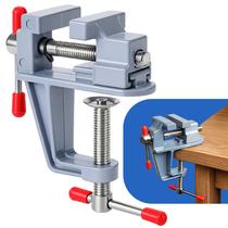 Mini Torno De Bancada Morsa 30mm Com Grampo Fixador De Mesa Linha Premium Mini Torno De Bancada Morsa 30mm Com Grampo Fixador De Mesa Linha Premium