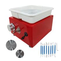 Mini Torno Elétrico Giratório para Cerâmica Pintura e Modelagem Bivolt 30w