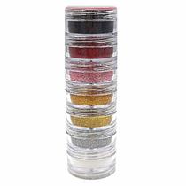 Mini torre de glitter mega fino 10g para unhas decoracao