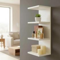 Mini torre nicho de parade estante vertical decoração suporte livros prateleira albergoni branco