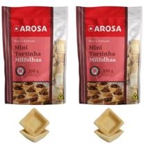 Mini Tortinhas Milfolhas Arosa 4x4cm C/162 unid