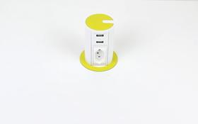 Mini totem automatico 1tom 10a+2usb- amarelo/ branco