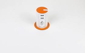 Mini totem automatico 1tom 10a+2usb- laranja/ branco