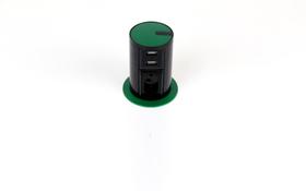 Mini totem automatico 1tom 10a+2usb- ultra verde/ preto