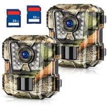 Mini Trail Camera WOSPORTS 24MP 1080P HD, pacote com 2 unidades à prova d'água