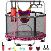Mini trampolim infantil FitinOne 140 cm para uso interno e externo