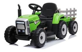 Mini Trator Carrinho Elétrico Infantil 12v Com Carreta Verde 30kg