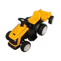 Mini Trator Carro Eletrico Infantil Bang Toys 6v Com Reboque Amarelo Mini Trator Carro Eletrico Infantil Bang Toys 6v Com Reboque Amarelo