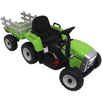 Mini Trator Elétrico com Carreta Caçamba Bateria 12V Infantil Criança Verde Brinqway Bw-210 Vd Mini Trator Elétrico com Carreta Caçamba Bateria 12V Infantil Criança Verde Brinqway Bw-210 Vd