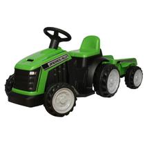 Mini Trator Elétrico Infantil 6V Bivolt com Carreta 3 Eixos