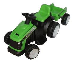 Mini Trator Elétrico Infantil Importway Verde 6V com Reboque