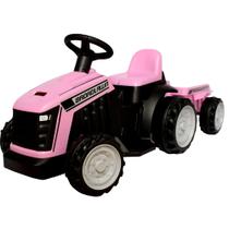 Mini Trator Elétrico Infantil Rosa Suporta Até 25Kg Recarregável Reboque Removível Importway BW079RS Mini Trator Elétrico Infantil Rosa Suporta Até 25Kg Recarregável Reboque Removível Importway BW079RS