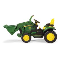 Mini Trator Infantil Eletrico Peg Pérego John Deere Ground Loader 12v Verde e Amarelo
