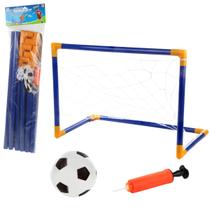 Mini Trave de Futebol Kit Golzinho Jogo Gol a Gol X1 Treino Brinquedo Infantil dia Crianças com Bola e Bomba de Enchimento
