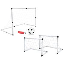 Mini Trave Gol Futebol Infantil 2 Em 1 C/ Bola E Bomba
