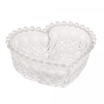 MINI TRAVESSA DE VIDRO SODO-CALCICO CORACAO BALLS 13,5x12x5cm