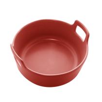 Mini Travessa Redonda Porcelana Nordica Vermelho Matt 16x8cm