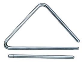 Mini Triângulo Em Aço Cromado Com 15cm Torelli Tl602 Mini Triângulo Em Aço Cromado Com 15cm Torelli Tl602