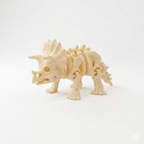 Mini Triceratops Articulado Esqueleto Dinossauro Colecionável Presente Decorativo