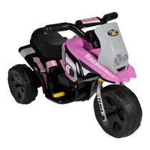Mini Triciclo Elétrico Infantil BEL KIDS G204 6V Rosa Acende Farol