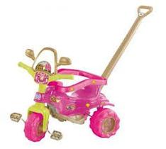 Mini Triciclo Tico Tico Velotrol Motoquinha Infantil Menina Dino Rosa Magic Toys 2804