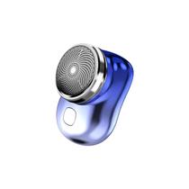 Mini Trimmer Shaver Portable Beard para homens Blue USB Recharge