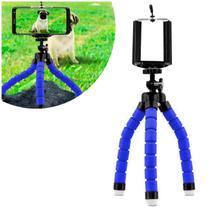 Mini Tripé Flexível para Celular 16cm - Azul