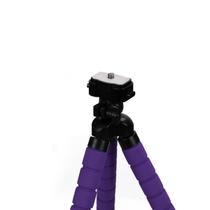 Mini Tripé Flexível Para Celular 16Cm - Roxo Mini Tripé Flexível Para Celular 16Cm - Roxo