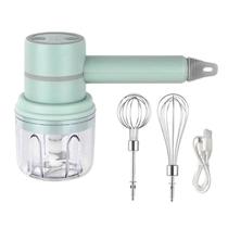 Mini Triturador E Batedeira Usb 2 Em 1 Processador Alho