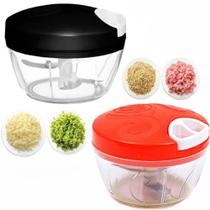 Mini Triturador Manual Processador Picador Fatiador Legumes