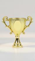 Mini Troféu Dourado Plástico 24 Unidades