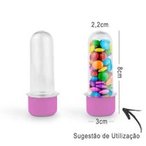 Mini Tubete Lembrancinha 8cm 10 unidades - Lilas - Rizzo Embalagens e Festas - RIZZO DISTRIBUIDORA DE EMBALAGENS