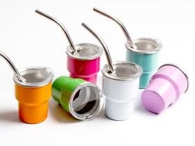 Mini Tumbler Shot Glass Zonpexe 60 ml de aço inoxidável 6 unidades