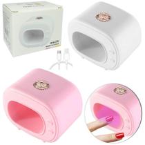 Mini Tv Cabine Secador Unha Portatil 4 Led 16W + Temporizado