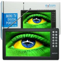 Mini TV portátil digital 7” polegadas LCD full HD rádio