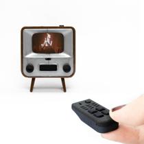 Mini TV Retrô Portátil TinyTV 2 - Marrom com USB-C