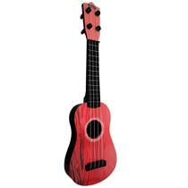 Mini Ukulele Infantil Acústico Corda Nylon Iniciante Vermelho Musical Top Colorido