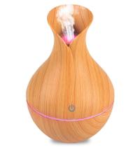 Mini Umidificador Aromatizador Vaso Ambientes Usb Tipo Madeira