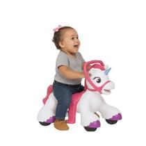 Mini Unicórnio Elétrico Infantil Rodinhas E Cela Rosa Motoca 6v Zippy Toys