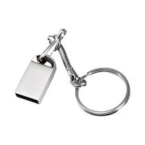 Mini Unidade Flash Usb De Metal Prateado 64gb 32gb 16gb Memory Stick Com Chaveiro Jaster Pendrive