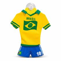 Mini Uniforme da Torcida Brasileira com Ventosa para Carro Camisa:Brasil Mini Uniforme da Torcida Brasileira com Ventosa para Carro Camisa:Brasil