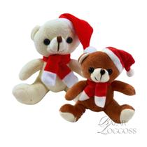 Mini Ursinho de Pelúcia Com Gorro de Natal Mini Ursinho de Pelúcia Com Gorro de Natal