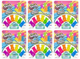 Mini ursinhos de goma JA-RU Pencil Toppers para crianças (pacote com 6)