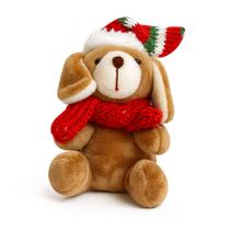 Mini Urso De Pelúcia Cachorro 12cm C/Gorro 1Un 1114146 Cromus