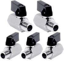 Mini válvula de esfera Beduan 3/8 NPT Válvula de corte de latão (x5)
