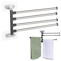Mini Varal de Parede Porta Toalha 4 Varetas Giratorio Aço Inox Mini Varal de Parede Porta Toalha 4 Varetas Giratorio Aço Inox